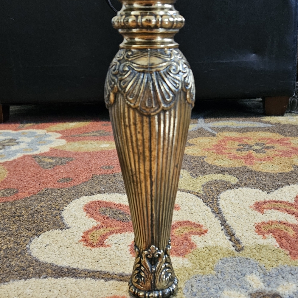 Vintage Ornate Cast Column Table Lamp Light Spacer Neck Antique Parts Retro Swag